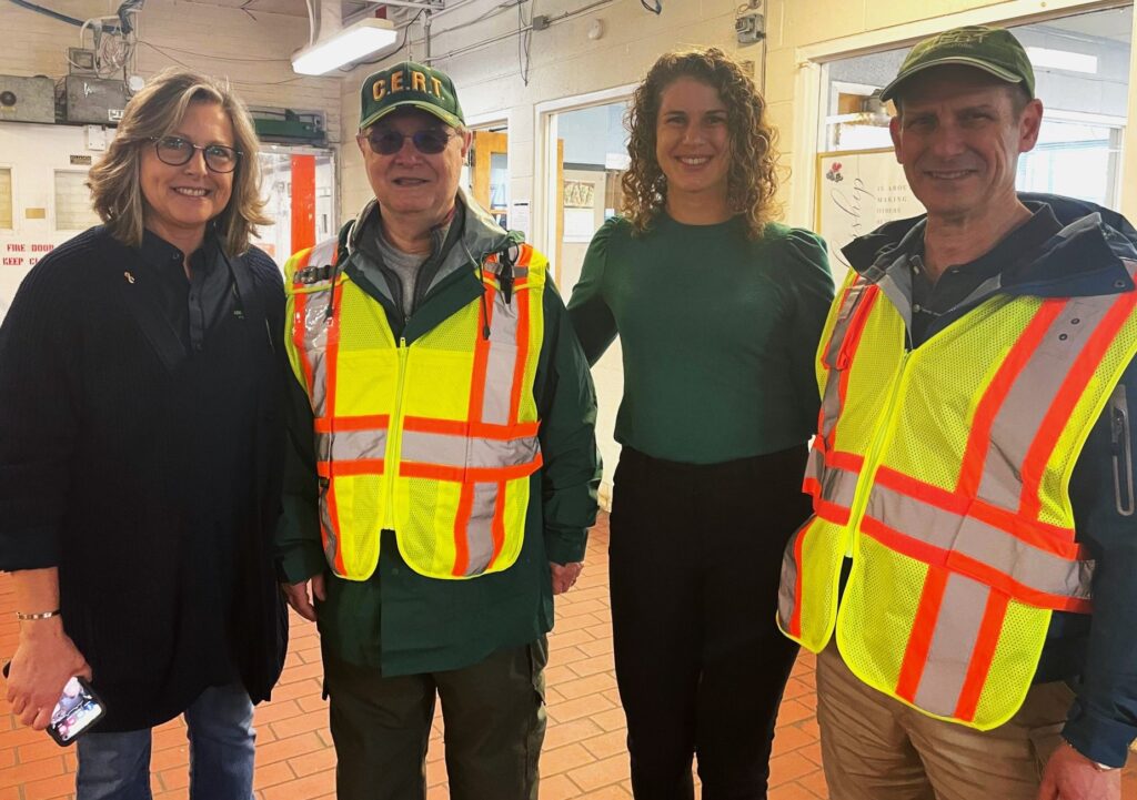 members of cert with the aaco food bank