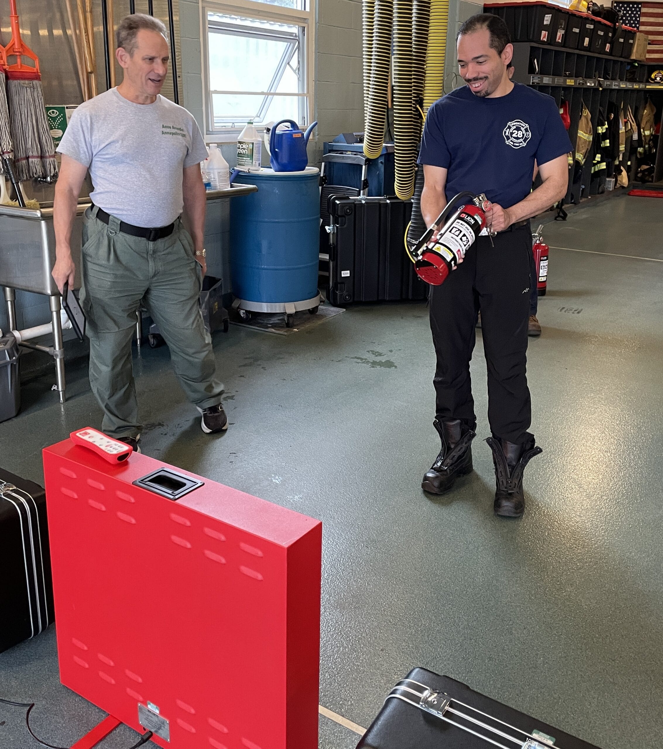 member teaches fire safety